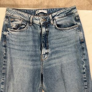 Zara High Waisted Jean Split Boot Cut